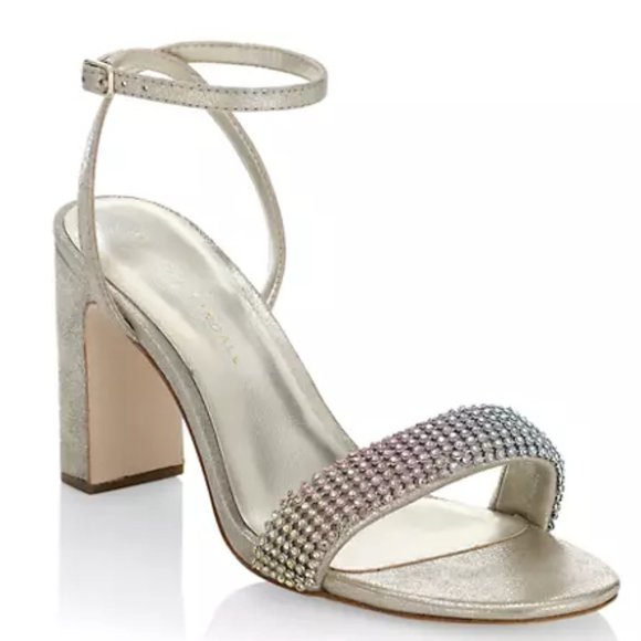 Loeffler Randall Shay Rhinestone Ankle-Strap Sandals - Picture 2 of 5